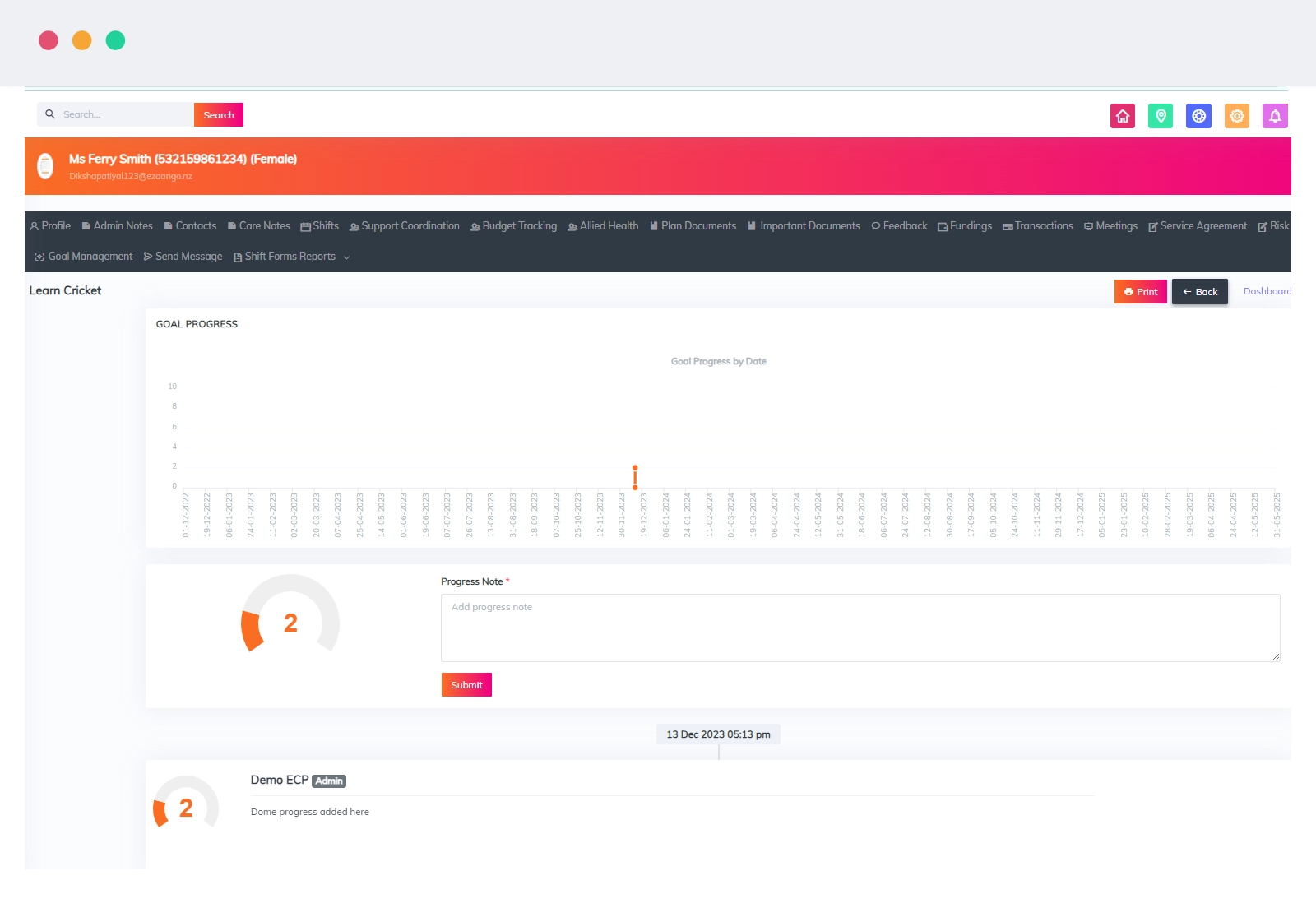 Progress Note Insights